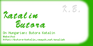 katalin butora business card